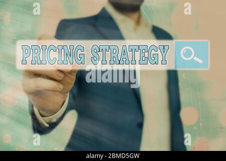 Handwriting text Pricing Strategy. Conceptual photo set maximize profitability for unit sold or market overall Stock Photo