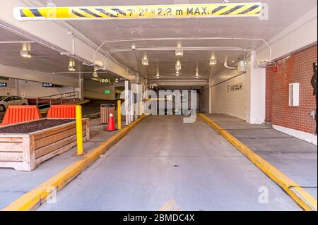 Public Parking Garage entrance Stock Photo