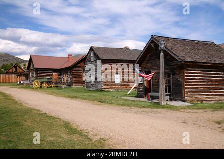 A jump in a ghost town in Montana! Stock Photo