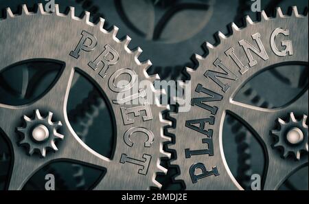 Handwriting text Project Planning. Conceptual photo schedules such as Gantt charts to plan report progress Stock Photo