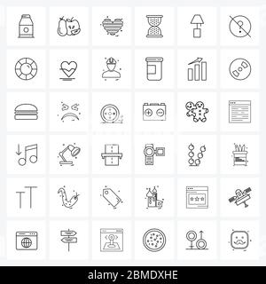Pack of 36 Universal Line Icons for Web Applications interior, sandglass, love, loading, clock Vector Illustration Stock Vector