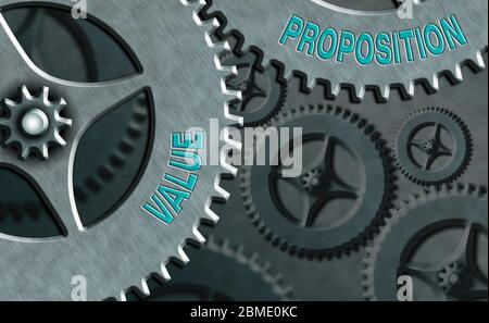 Writing note showing Value Proposition. Business concept for service make company or product attractive to customers Stock Photo