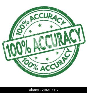 100% acceuracy sign or stamp on white background, vector illustration Stock Vector