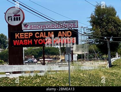 Santa Barbara, California, USA. 8th May, 2020. Free, California State Sponsored Active virus Covid-19 Testing begins at Earl Warren Showgrounds this week in Santa Barbara. There are no requirements, other than one make an appointment in advance. Credit: Amy Katz/ZUMA Wire/Alamy Live News Stock Photo