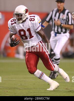 Tempe, United States. 09th Aug, 2003. Arizona Cardinals rookie wide  receiver Anquan Boldin.The Cardinals defeated the Cowboys, 13-0, during an  NFL football game, Saturday, Aug 9, 2003, in Tempe, Ariz. Photo via