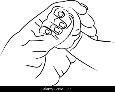 Father and mother holding hands of their child Stock Vector Image & Art ...