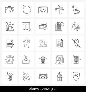 25 Universal Icons Pixel Perfect Symbols of phone, traffic, circle, treating, arrow Vector Illustration Stock Vector