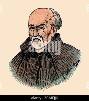 Juan de Mariana (1536-1624), teólogo, jesuíta e historiador español. Grabado de 1900. Stock Photo