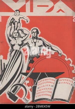 España. Guerra civil (1936-1939). Portada de la revista científica, cultural y artística Vida. Stock Photo
