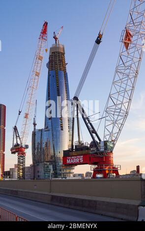 Construction of Crown Casion Tower at Barangaroo in Sydney Stock Photo