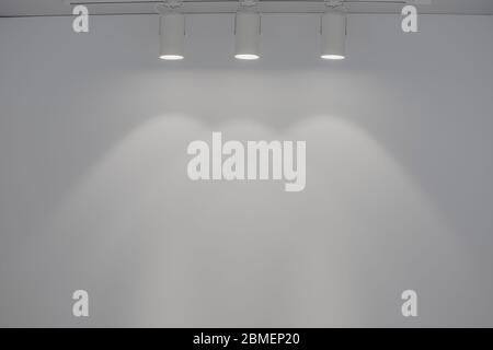 LED Downlight on white wall Stock Photo