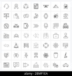 Isolated Symbols Set of 49 Simple Line Icons of landmark, kitchen, group, food, hospital Vector Illustration Stock Vector