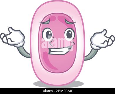 A picture of grinning bordetela pertussis cartoon design concept Stock Vector