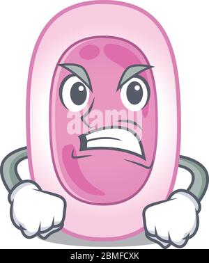 Mascot design concept of bordetela pertussis with angry face Stock Vector