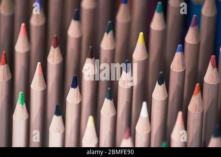 Many color pencils Stock Photo