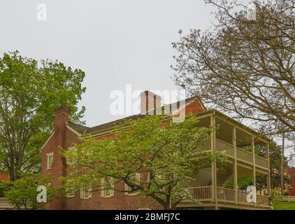 Greenville Tennessee, USA - April 29, 2020:  President Andrew Johnson's home he bought, known as the Homestead.  It is maintained by the National Park Stock Photo