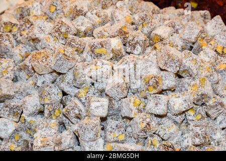 Mixed peppercorns background. Different colored peppercorns, close up. Stock Photo