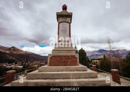 View over Arrowtown in NZ Stock Photo