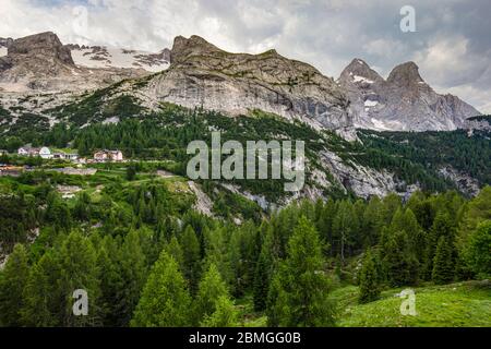 Italy Trentino -  View from Passo Fedaia Stock Photo