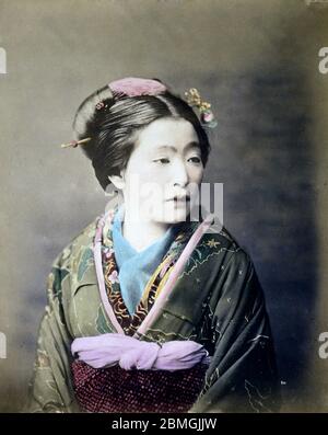 1880s Japan - Japanese Woman in Western Clothes ] — Ukiyoe