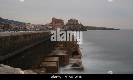 This photo was taken in Castro Urdiales, Cantabria, Spain. Stock Photo