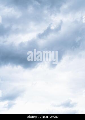 natural vertical background - gray thunderclouds in spring sky Stock Photo