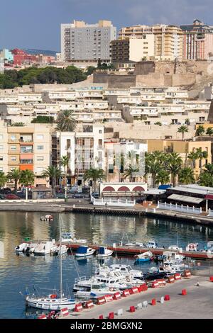 Harbor area in Port of Melilla,Spanish Morocco,Spain Stock Photo