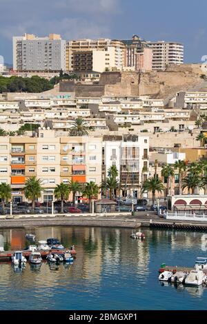 Harbor area in Port of Melilla,Spanish Morocco,Spain Stock Photo