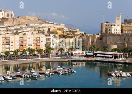 Harbor area in Port of Melilla,Spanish Morocco,Spain Stock Photo