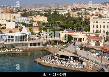 Harbor area in Port of Melilla,Spanish Morocco,Spain Stock Photo