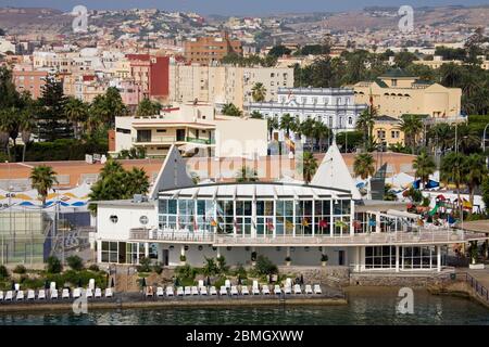 Harbor area in Port of Melilla,Spanish Morocco,Spain Stock Photo