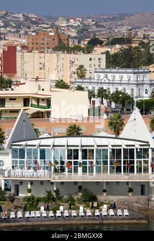 Harbor area in Port of Melilla,Spanish Morocco,Spain Stock Photo