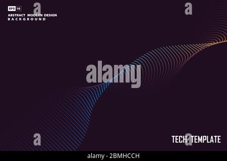 Abstract particle tech design artwork minimal design background. Use for ad, poster, template, print, cover. illustration vector eps10 Stock Vector