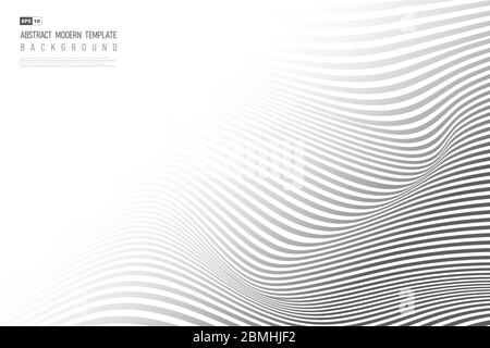 Abstract black wavy design artwork pattern background. Use for ad, poster, artwork, template, design, print. illustration vector eps10 Stock Vector