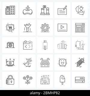 25 Universal Icons Pixel Perfect Symbols of ring, text, soap, write, strategy Vector Illustration Stock Vector