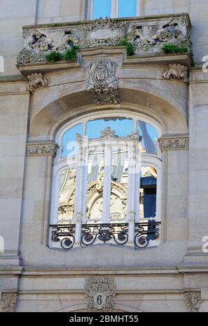 Architecture on Porta Do Sol,Vigo,Galicia,Spain,Europe Stock Photo