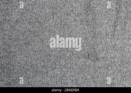 old gray warm wool sweater texture and background. Stock Photo