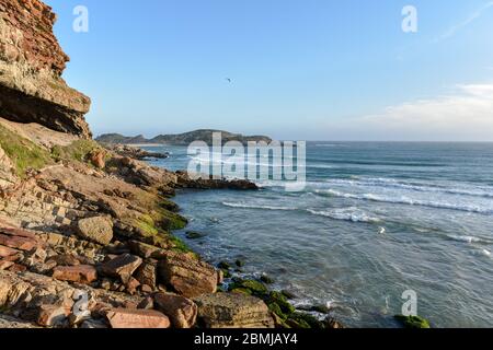 Robberg Nature Reserve is one of the top tourist attractions near Plettenberg Bay, Garden Route, South Africa Stock Photo