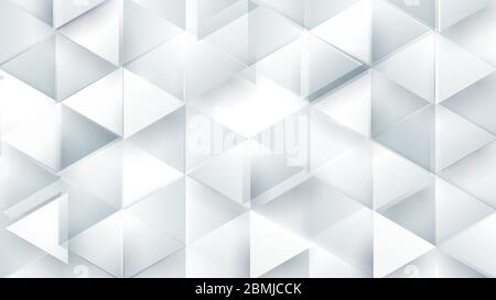 Abstract white polygonal triangle geometric 3d texture. Black and white Colorful gradient mosaic backdrop. Vector illustration Stock Vector