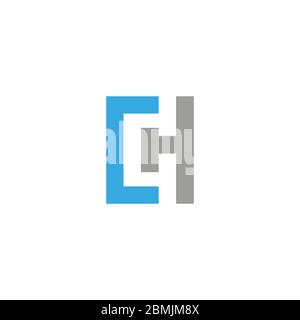 ch logo, ch icon, ch logo design, ch images, letter ch design, abstract ch initial logo Stock Vector