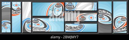 Curling rink stadium sport graphic black white sketch illustration ...