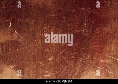 Metal texture with scratches. copper surface. dirty grunge background Stock Photo