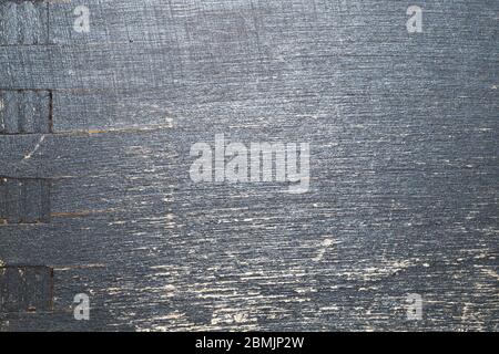 Old wooden texture with black paint. rough wood background Stock Photo