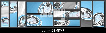 Colorful ticket on ice hockey template Royalty Free Vector