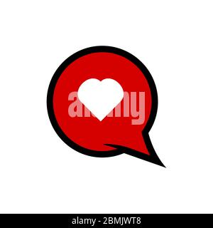 Love chatting vector graphic design illustration Stock Vector
