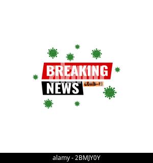 corona virus news vector graphic design illustration Stock Vector