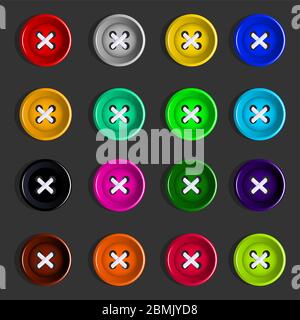 Buttons. Set of multicolored buttons. Vector. Stock Vector