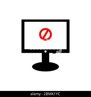 no computer playing vector graphic design illustration Stock Vector