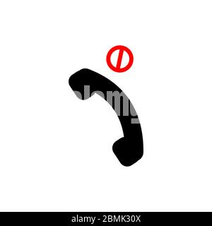 no telephone vector graphic design illustration Stock Vector
