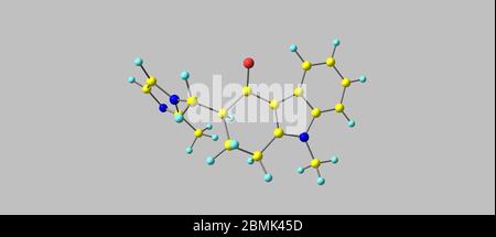 Ondansetron is a medication used to prevent nausea and vomiting caused by cancer chemotherapy. 3d illustration Stock Photo